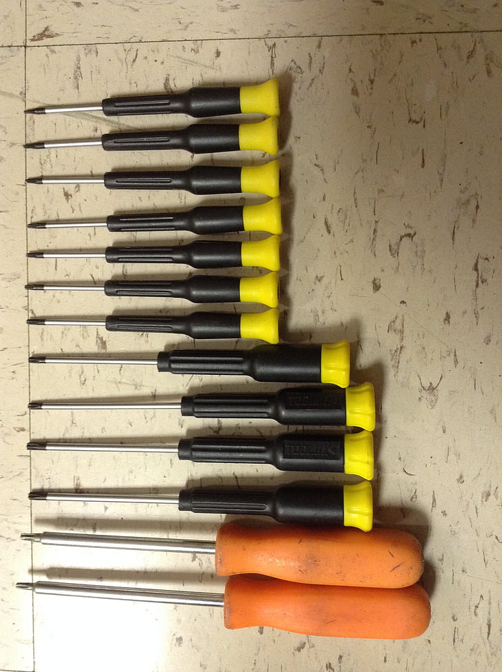 set of screwdrivers, tools, inventory