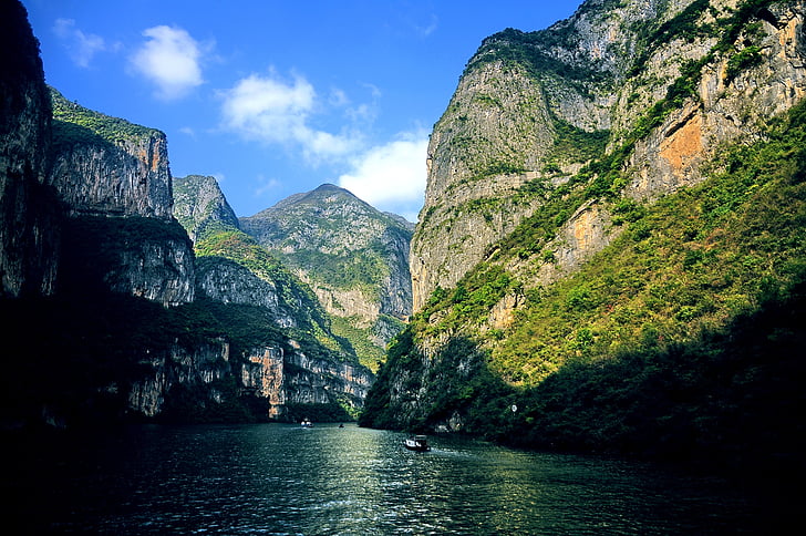 les trois gorges, paysage, Chine, le fleuve yangtze, petits trois-gorges, nature, montagne