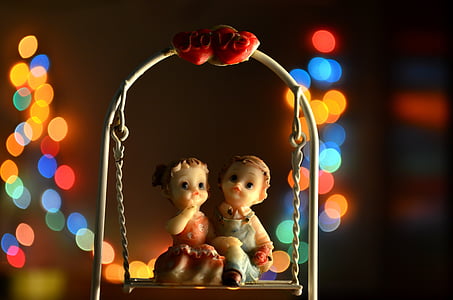 candle, figures, decoration, lights, ornaments, bokeh, celebration