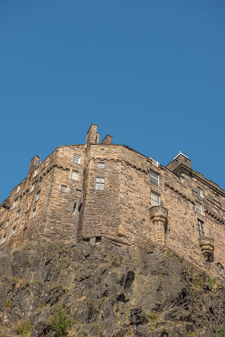 edinburgh castle, building, europe, places of interest, old, history, fortress