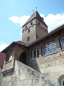 metzgerturm, 타워, 건물, 울 름, 스카이, 오래 된, 벽돌