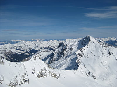 Alpi, sniega, slēpju, Mayrhofen, zillertal, Austrija, ziemas