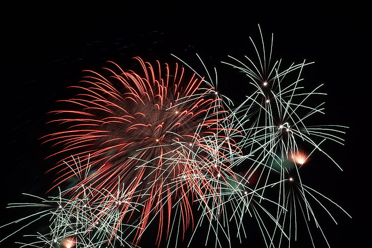 Fireworks uygulamasında knokke, havai fişek, Fireworks sahilde, kutlama, gece, patlayan, havai fişek gösterisi