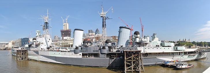 HMS belfast, London, museet, Themsen, platser av intresse, sightseeing, fartyg