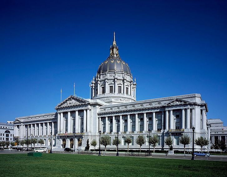 city hall, san francisco, california, building, landmark, structure, city