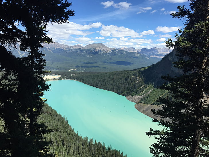 Lake, Canada, Alberta, vann, naturskjønne, reise, landskapet