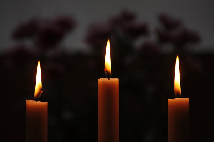 žvakė, liepsnos, Kalėdos, liepsna, atmosfera, žvakių šviesoje, ugnis - gamtos reiškinys