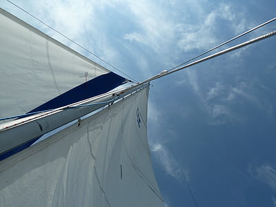 sailing, sky, sailboat, dom, nautical, summer, blue
