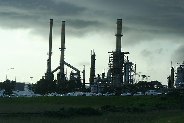 raffinaderi, Petroleum, olja, industrin, Anläggningen, Factory, industriella
