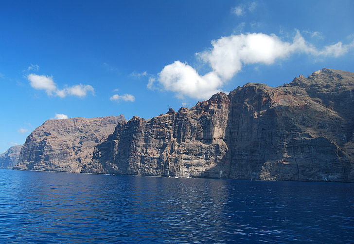 kystlinje, Tenerife, Los, Gigantes, klipper, Kanariske, øer