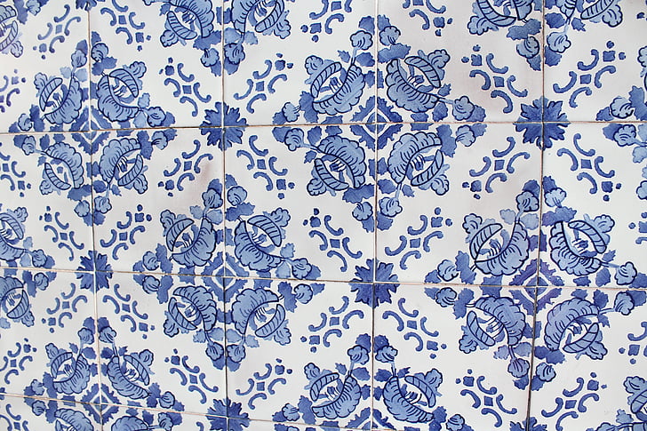 ploščice, Azulejos, modra
