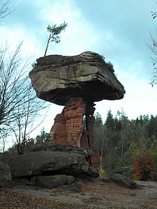 devil's tabel, Pfalz, sand sten, sandsten rock, efterår, vandreture, Rock