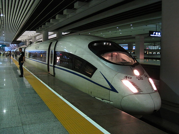 yüksek hızlı tren, Tren, hexie, Tren İstasyonu, taşıma, Demiryolu, Demiryolu