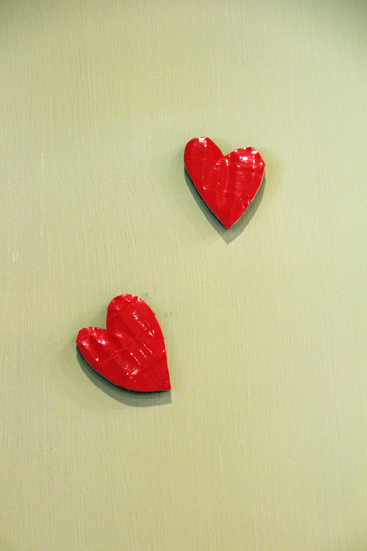 jantung, Cinta, merah, Hari Valentine, bersama-sama