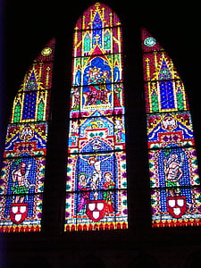 baznīcas logu, vitrāžas, baznīca, logs, reliģija, garīgums