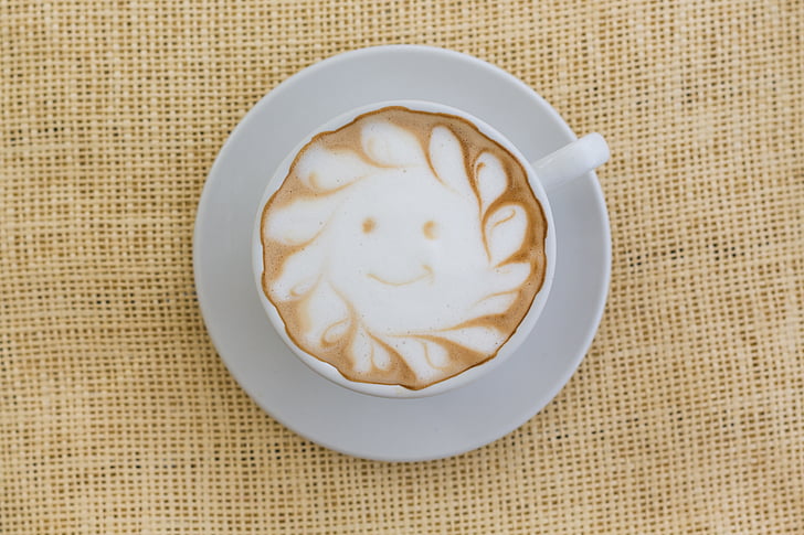 Cappuccino, Getränke, Am Morgen, die Arbeit erledigen, Kunst, Muster, Entspannen Sie sich