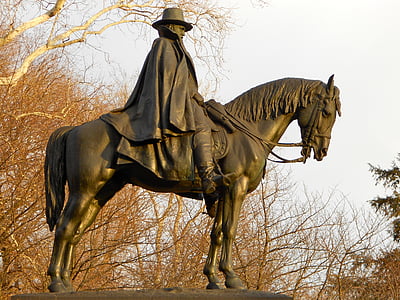 Philadelphia, Pennsylvania, statuja, pieminekļu, Ulysses s. grant, vispārējā, varonis
