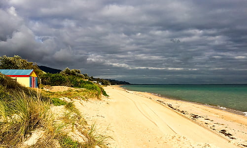 Wolken, Sand, Strand, Strandbucht, Port Phillip bay, Meer, Bucht