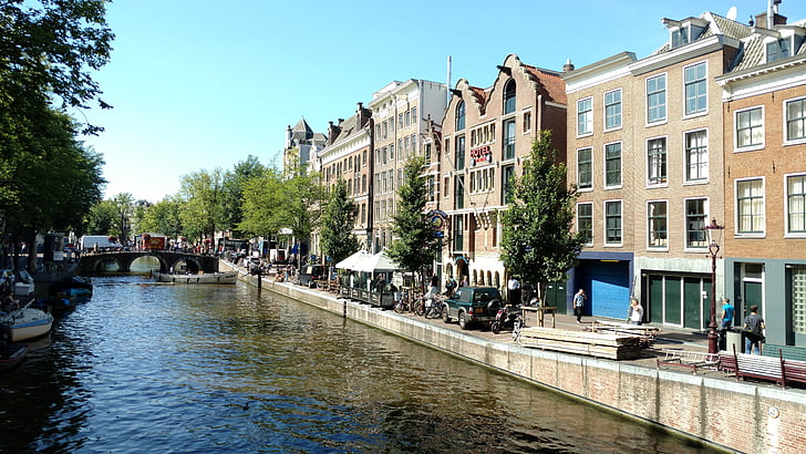 Amsterdam, canal de Amsterdam, canal, Países Bajos, agua, Holanda, canal europeo
