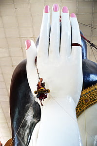 Buddha, buddhaputzer, kéz, tisztító