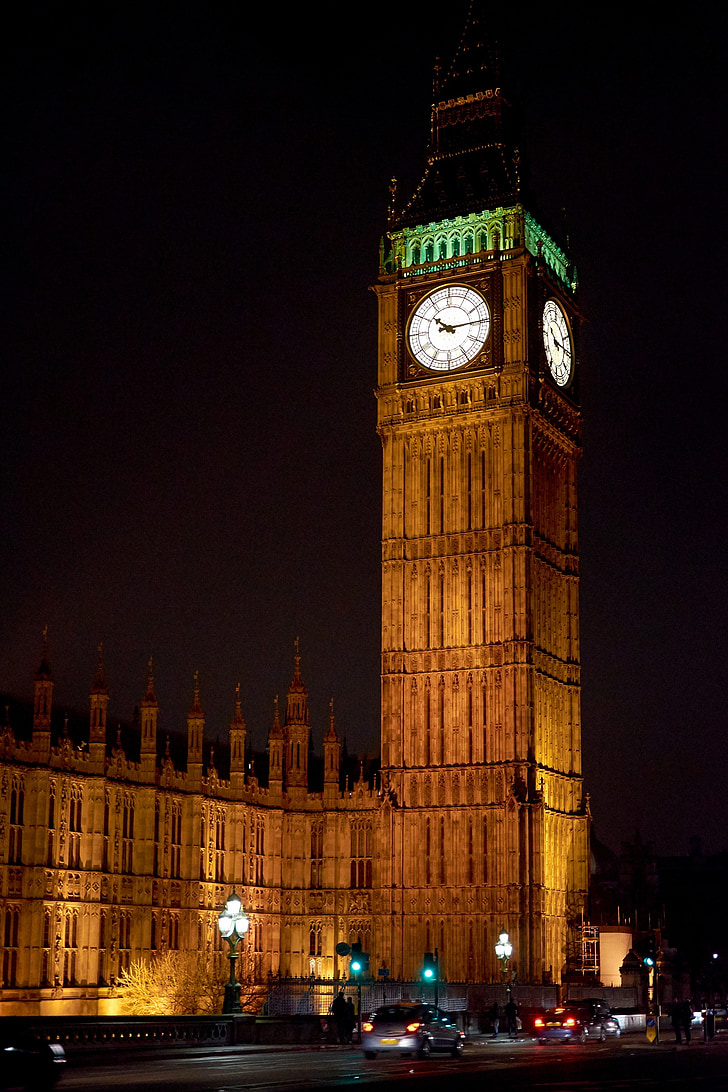 Didysis Benas, Londonas, Anglijoje, Jungtinė Karalystė, laikrodis, bokštas, orientyras