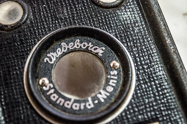 fotografia, velho, lente, metal, câmera, reflexo, vintage