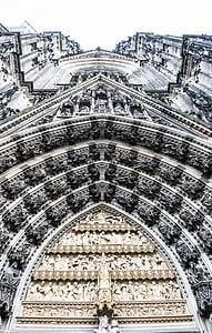 dom, portal, cologne, architecture, church, old town, house of worship
