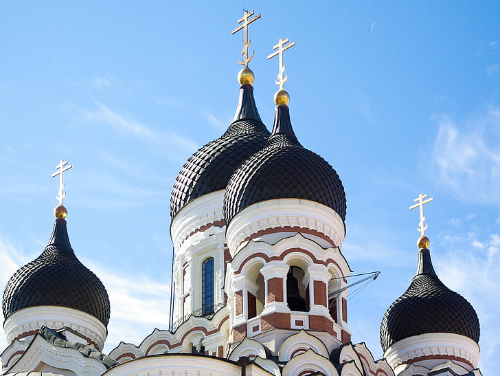 Estônia, Tallinn, cúpulas, Igreja Ortodoxa, arquitetura