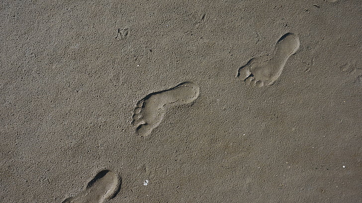 jalanjälki, Sand, jälkiä, jalanjäljet, ohimenevä, ei ihmiset, täysikokoinen