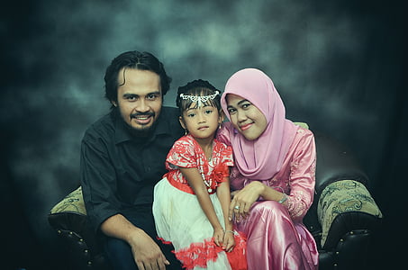 семейство, Индонезийски, индонезийски жени, по-голямо дете, лицето, Java, радост