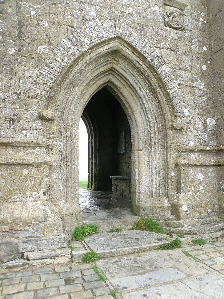 Tor, kapu, templom, Glastonbury, St michael's tower