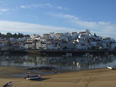 Ferragudo, Portugalsko, vesnice, voda, cestovní ruch, Algarve, Architektura