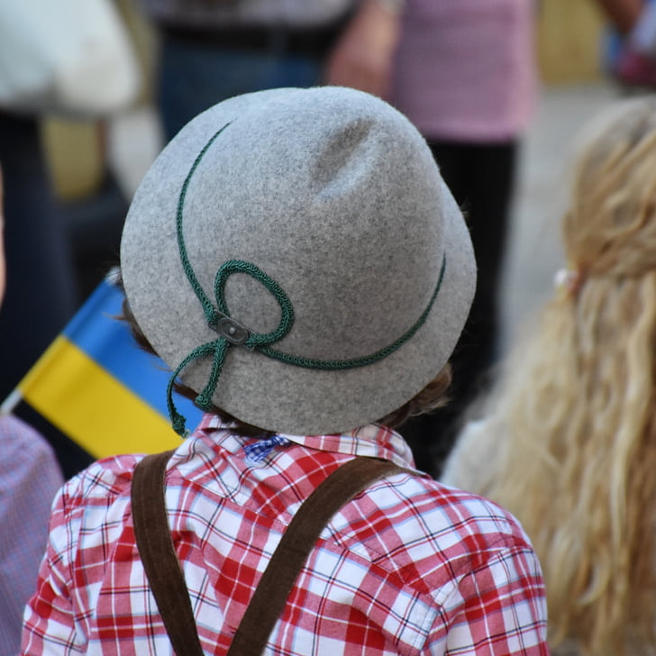 child, boy, human, small, hat, costume, bavaria