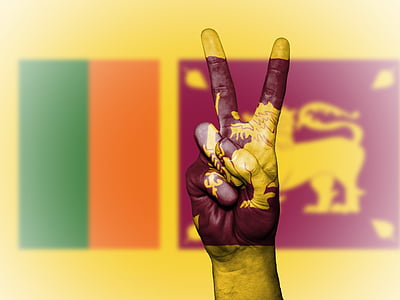 Sri lanka, Sri, Lanka, paix, main, nation, arrière-plan
