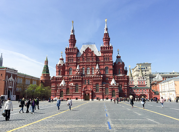 Moskva, Röda torget, flodkryssning, Ryssland, huvudstad, utrymme, turism