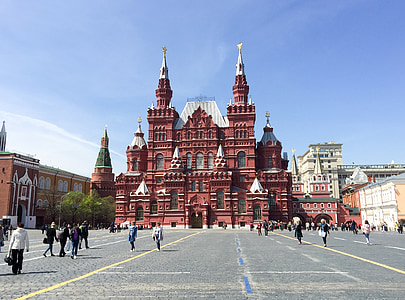Moskva, Rudé náměstí, říční plavba, Rusko, hlavní město, prostor, cestovní ruch