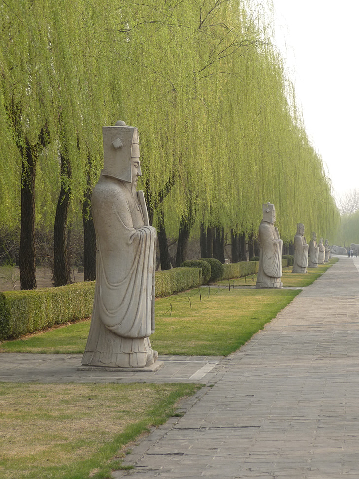 China, estatua de, tumba, antigua, Asia, Asia