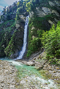 Водопад, Лихтенштайнкламм, ущелье, ST johann, Австрия, воды, скалы