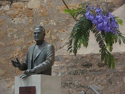 скульптура, известные личности, сын города, Альгайда, Мемориальный камень, Бюст, Рисунок