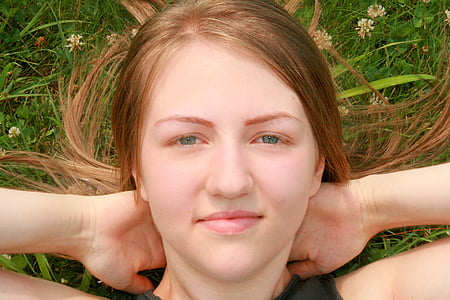 jeune fille, Portrait, cheveux blonds, beauté, gens, à l’extérieur, origine ethnique caucasien