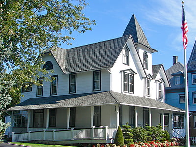 Washington, Hildreth, casa, fachada, edifício, parte dianteira, exterior