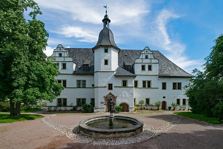 Renaisans castle, dornburg, Thuringia Jerman, Jerman, bangunan tua, tempat-tempat menarik, budaya