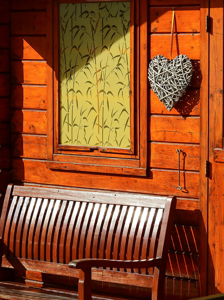 cor, casa, l'amor, romàntic, Romanç, porta de fusta, vell