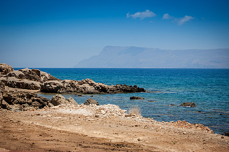platja, Mar, les pedres, el sol, temps, vacances, Grècia