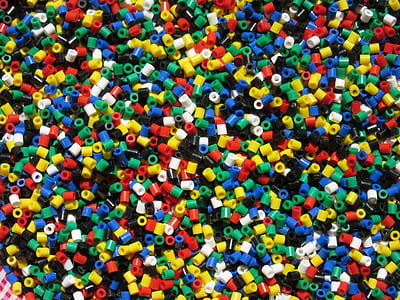 colorato, Perline in plastica, Giocattoli, Perline, molti, piccolo, cilindro