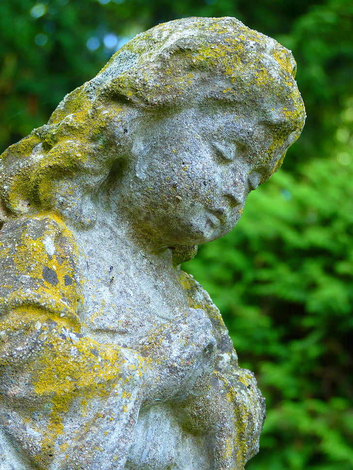 каменна фигура, камък, Момиче, Статуята