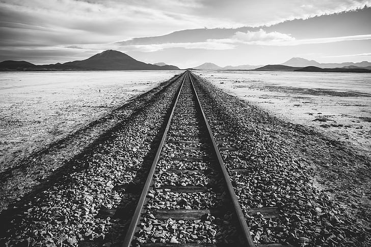 railroad tracks, railroad, track, transportation, railway, transport, travel