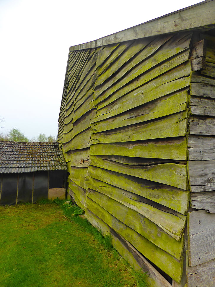 wooden, weathered, wall, old, palings, wood, timber
