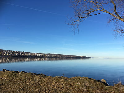 ūdens, zila, Himmel, ezers, zilganā, mirguļoja, Zviedru