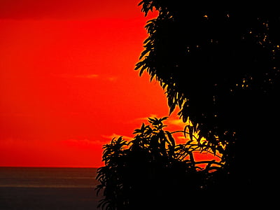 red, yellow, sun set, st lucia, saint lucia, color background, bright